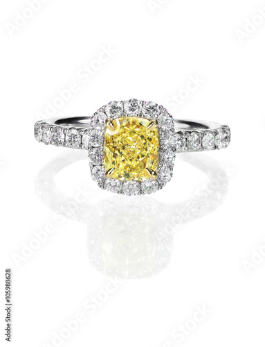 yellow diamond colored engagement ring topaz citrine