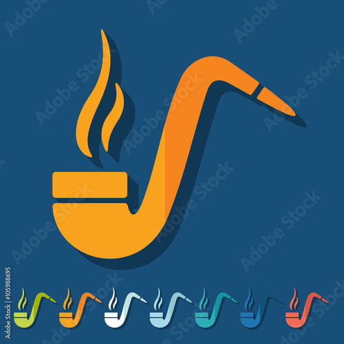 Flat design: tobacco pipe