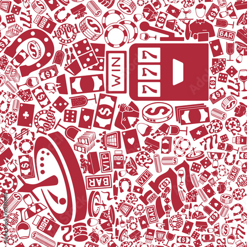 vector background of the casino icons