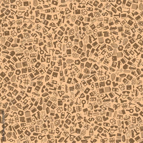 vector background of the crime icons