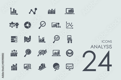 Set of analysis icons