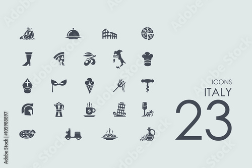 Set of Italy icons
