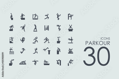 Set of parkour icons