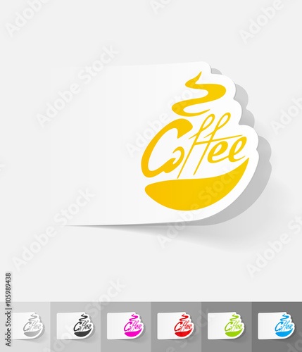 realistic design element. coffee