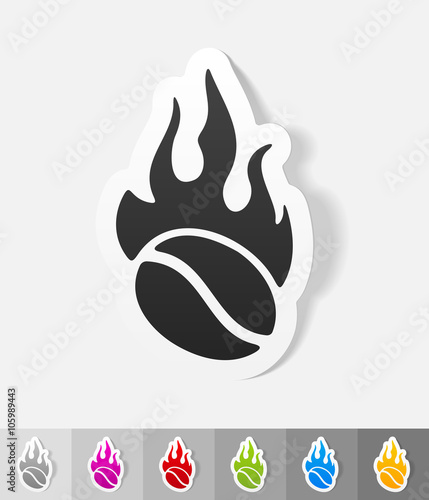 realistic design element. coffee roasting