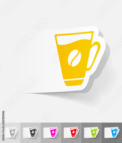 realistic design element. cup of coffee