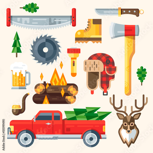Lamberjack pieces vector kit