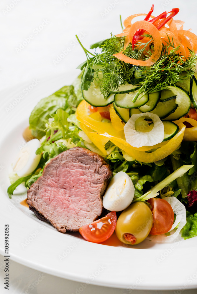 salad with beef salad with beef
