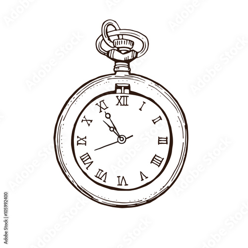 Old pocket watch discount drawing