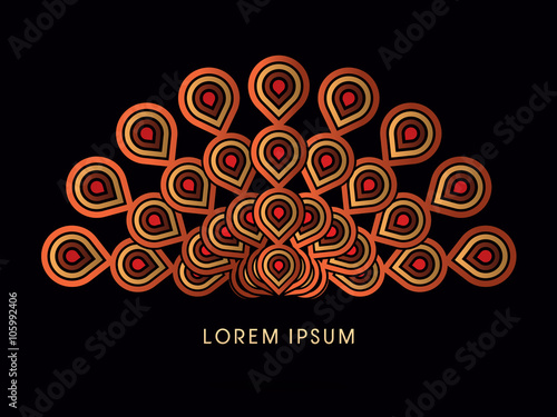 Luxury Abstract Peacock, graphic vector.