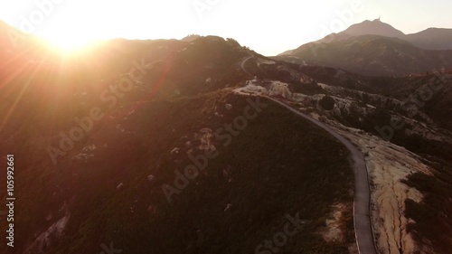 Advance the ridge of Por Lo Shan shining in the morning sun photo