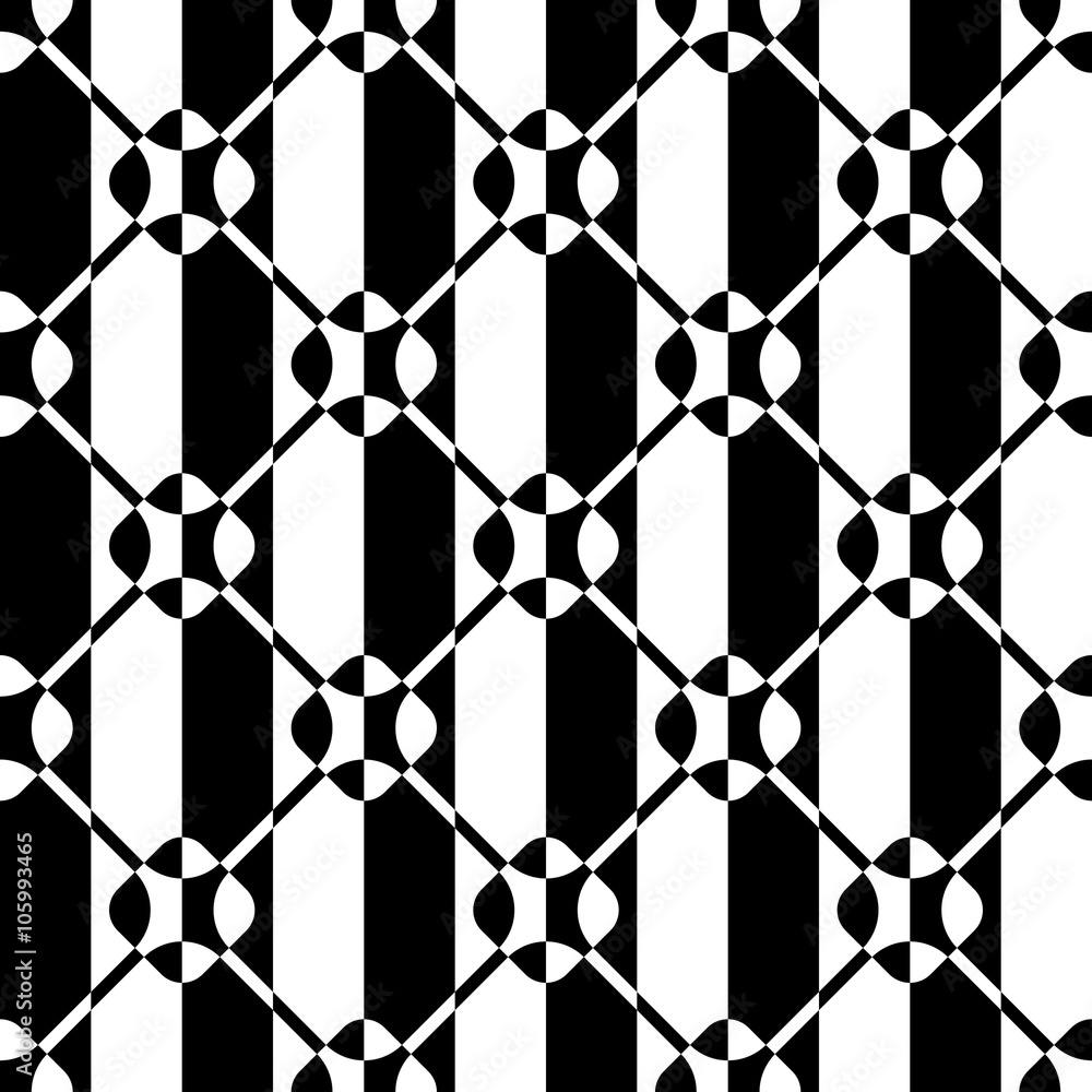 Fototapeta premium Seamless Vertical Stripe and Rhombus Pattern