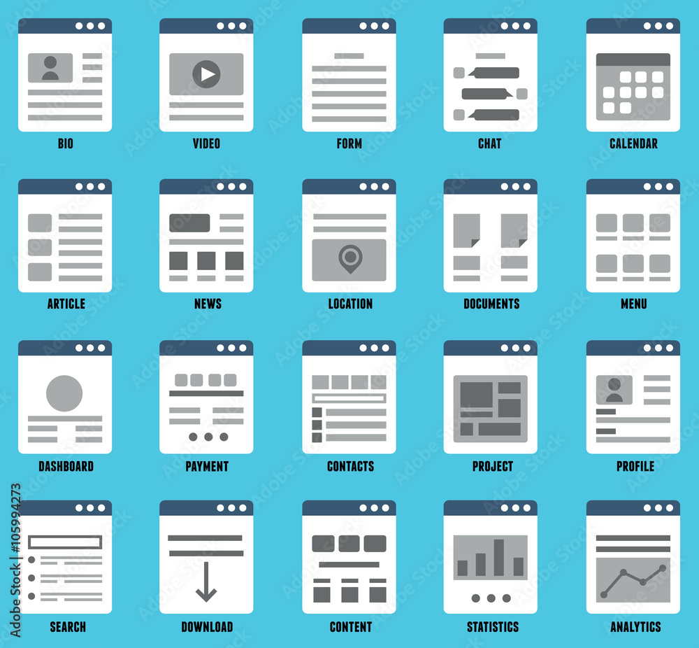 Vector set of responsive mapsites for design. Flowcharts and structures of websites Vector set of responsive mapsites for design. Flowcharts and structures of websites