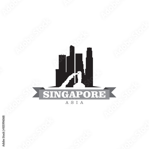 Singapore Asia city symbol vector illustration