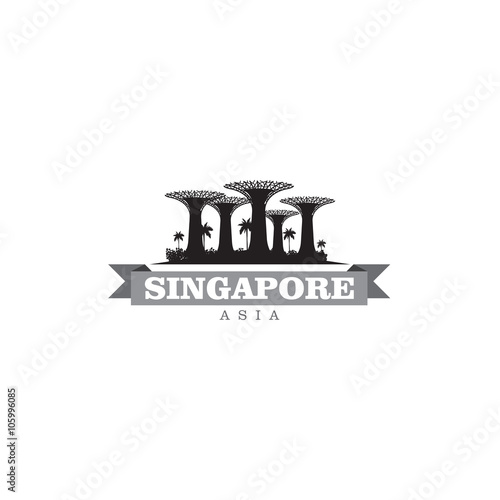 Singapore Asia city symbol vector illustration