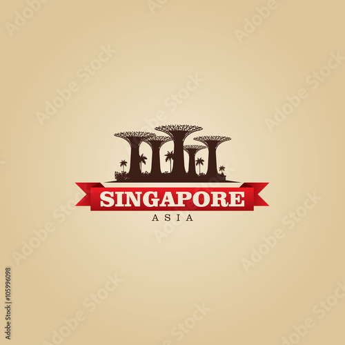Singapore Asia city symbol vector illustration