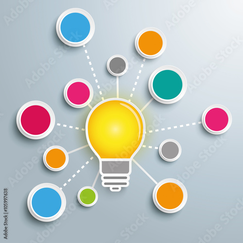 Bulb Circles Network Infographic PiAd