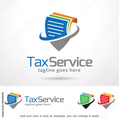 Tax Service Logo Template Design Vector