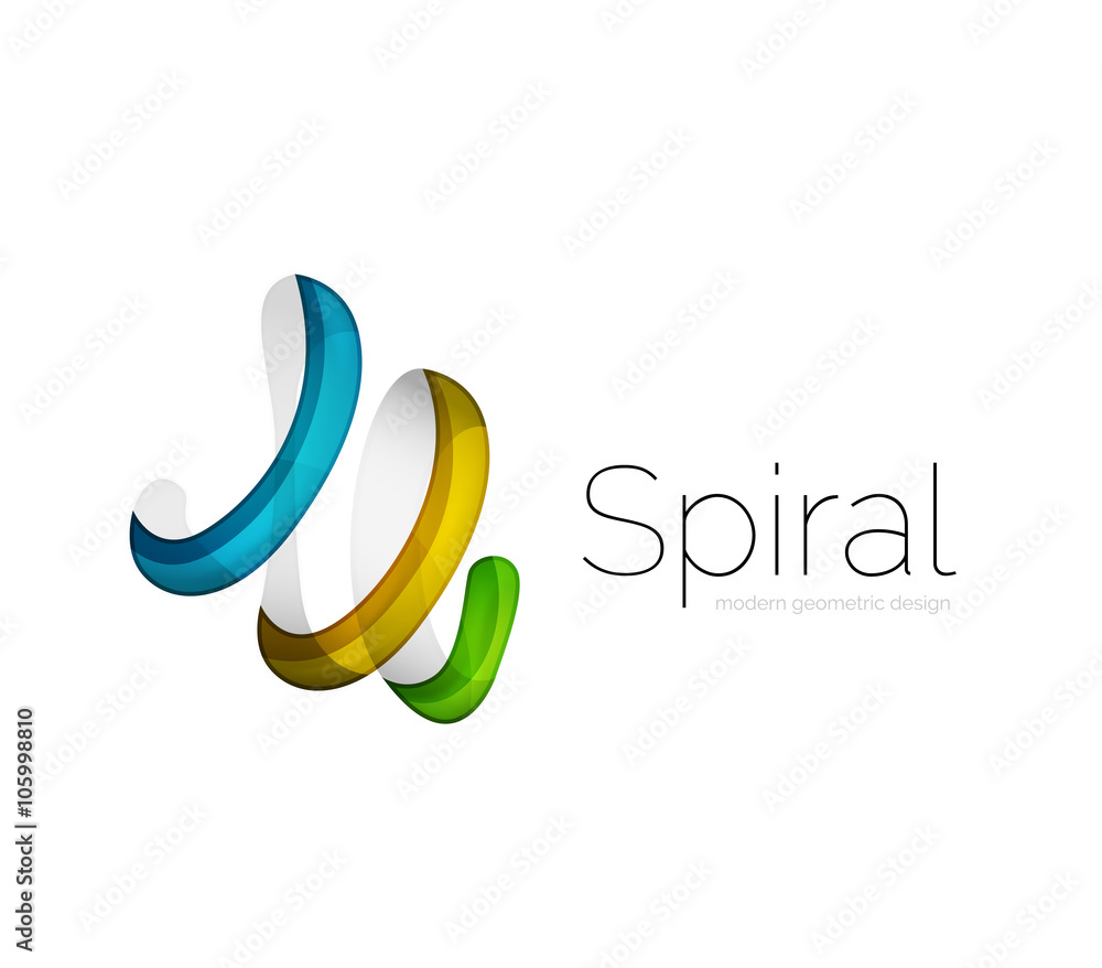 Modern vector ribbon logo Modern vector ribbon logo