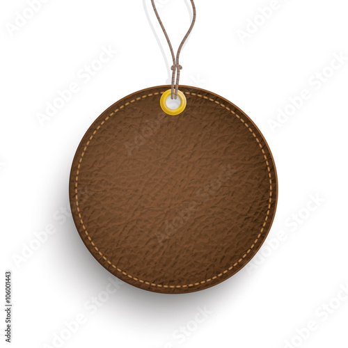 Round Leather Price Sticker