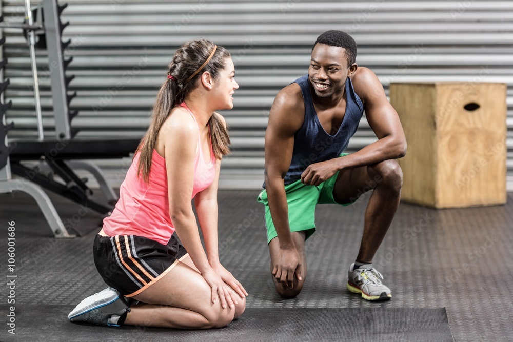 Fit couple taking a break Fit couple taking a break