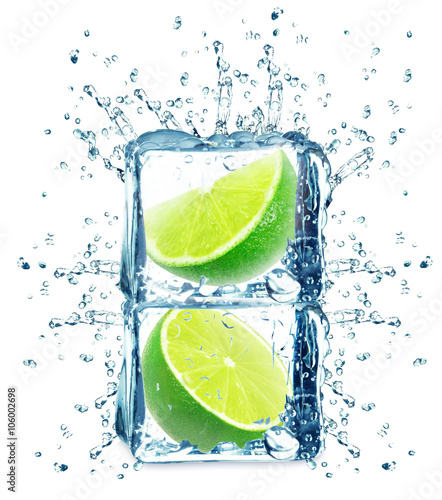 lime splash isolated