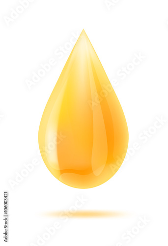 Honey drop on white. vector illustration. Symbol of liquid honey