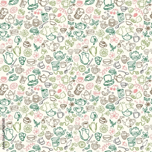 doodle tea icons