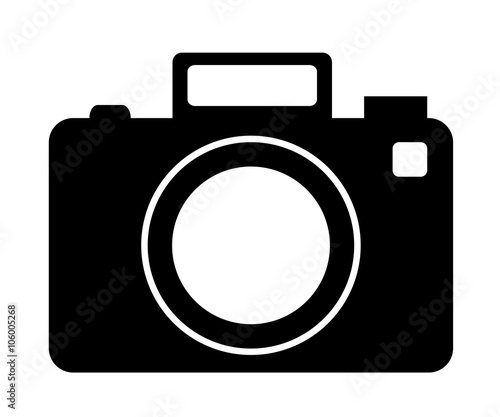 photographic camera sign symbol isolated on white background