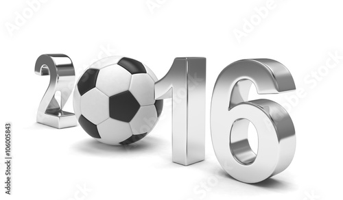 Fototapeta Naklejka Na Ścianę i Meble -  New Year 2016 and soccer ball