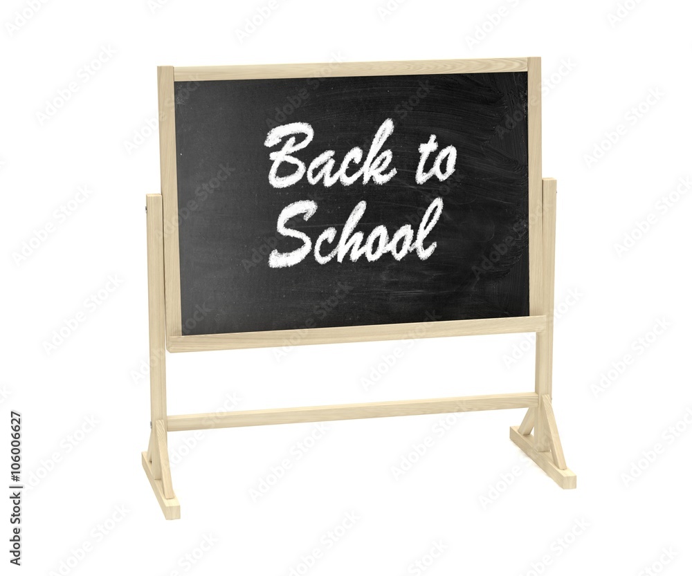 Fototapeta premium Back to School concept. Blackboard, chalkboard isolated on white