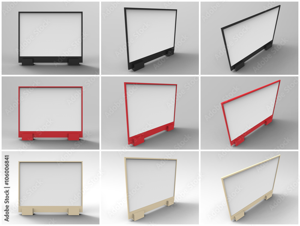 Flyer Display 3D Render Flyer Display 3D Render