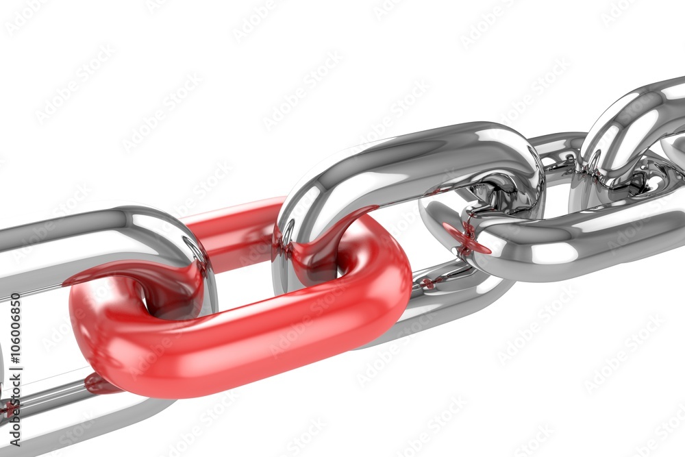 Obraz premium render stainless steel chain