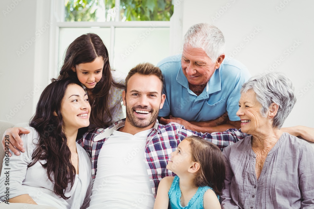 Happy family with grandparents Happy family with grandparents