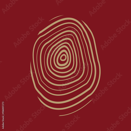 The fingerprint icon. Fingerprint symbol . Flat