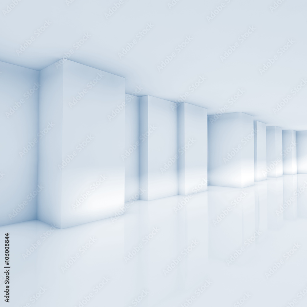 Abstract modern 3d interior design with corners Abstract modern 3d interior design with corners