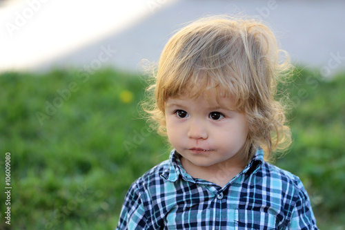 Cute baby boy outdoor