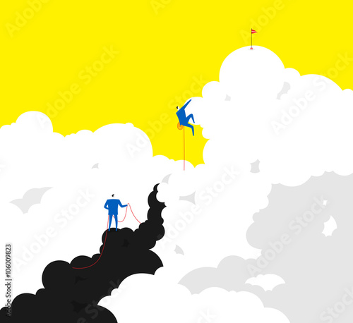 Team work / Working together and climbing forward.