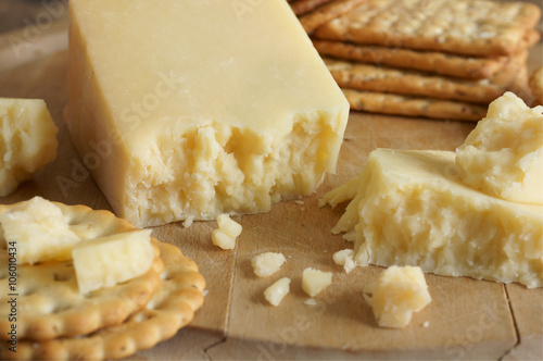 фотографія Lancashire cheese a traditional English cheese from the county of Lancashire