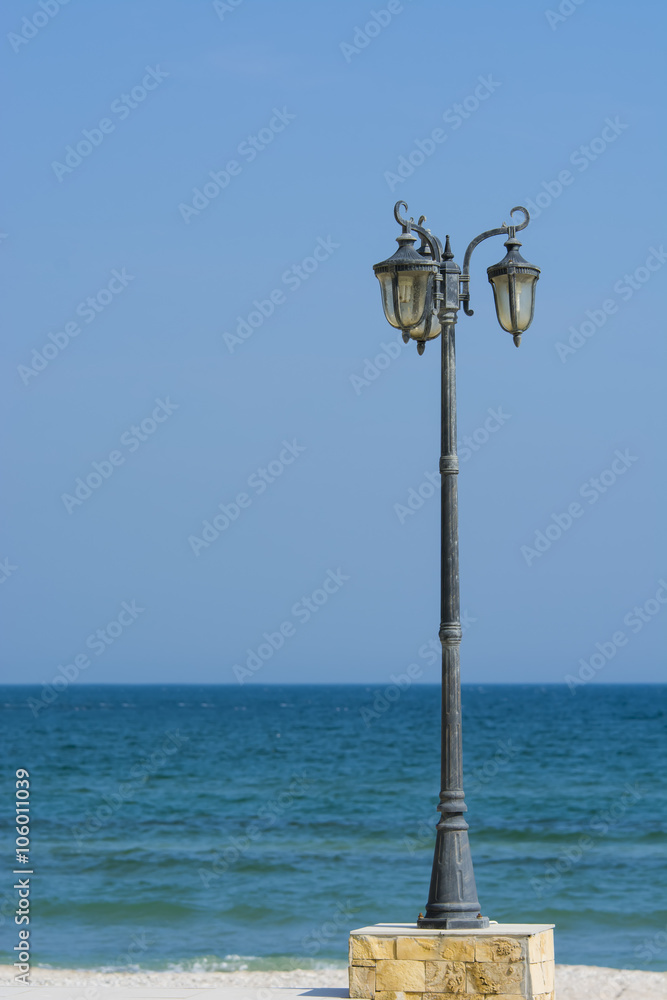 Street  lamp at Black Sea  shore