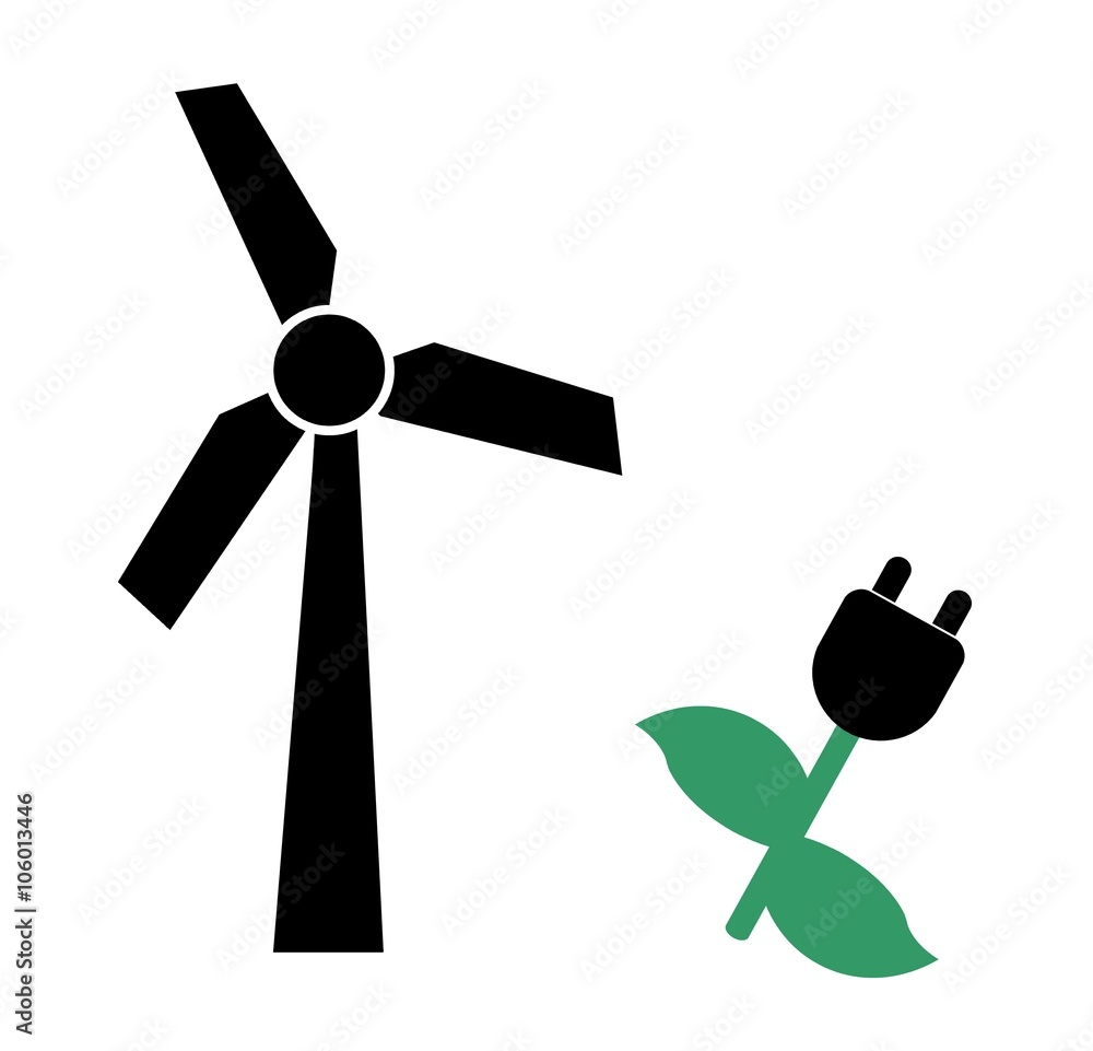 Electricité verte et une éolienne Electricité verte et une éolienne