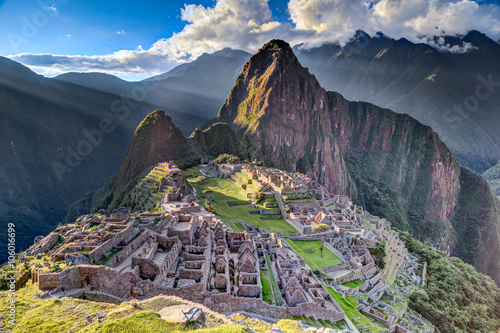 Machu Picchu sacred lost city of Incas in Peru photo