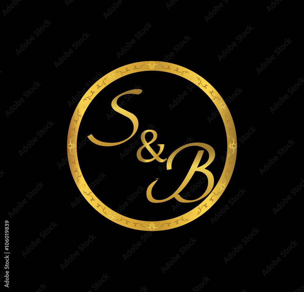 SB initial wedding in golden ring SB initial wedding in golden ring
