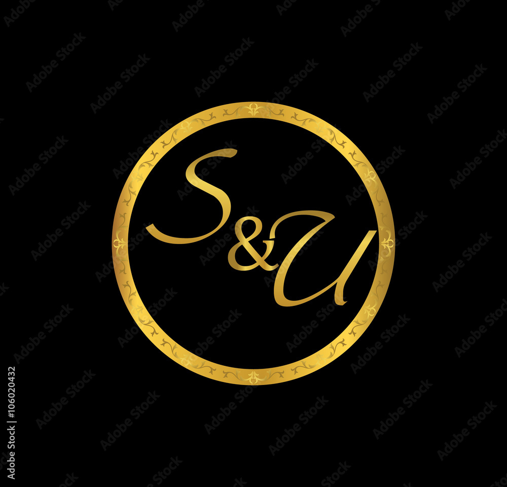 SU initial wedding in golden ring SU initial wedding in golden ring