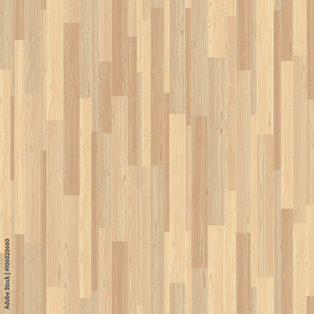 Obraz premium Light Parquet Seamless Wooden Stripe Mosaic Tile