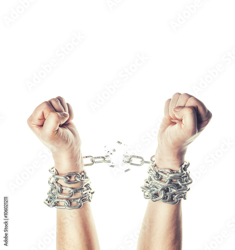 Wallpaper Mural Two hands in chains Torontodigital.ca