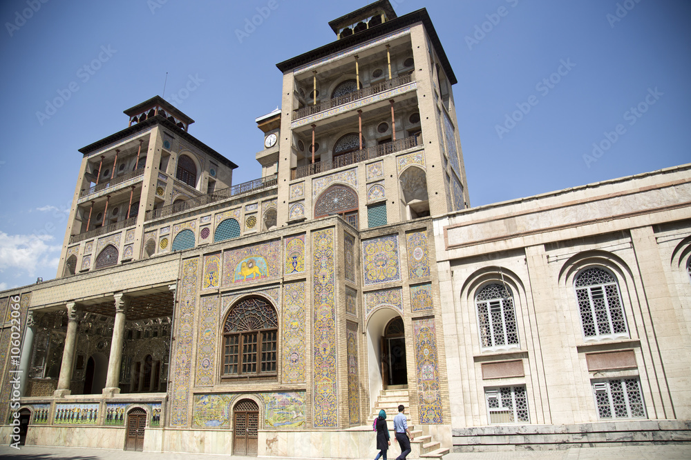 The Golestan Palace, literally the Roseland Palace, is the former royal Qajar complex in Iran's capital city, Tehran The Golestan Palace, literally the Roseland Palace, is the former royal Qajar complex in Iran's capital city, Tehran