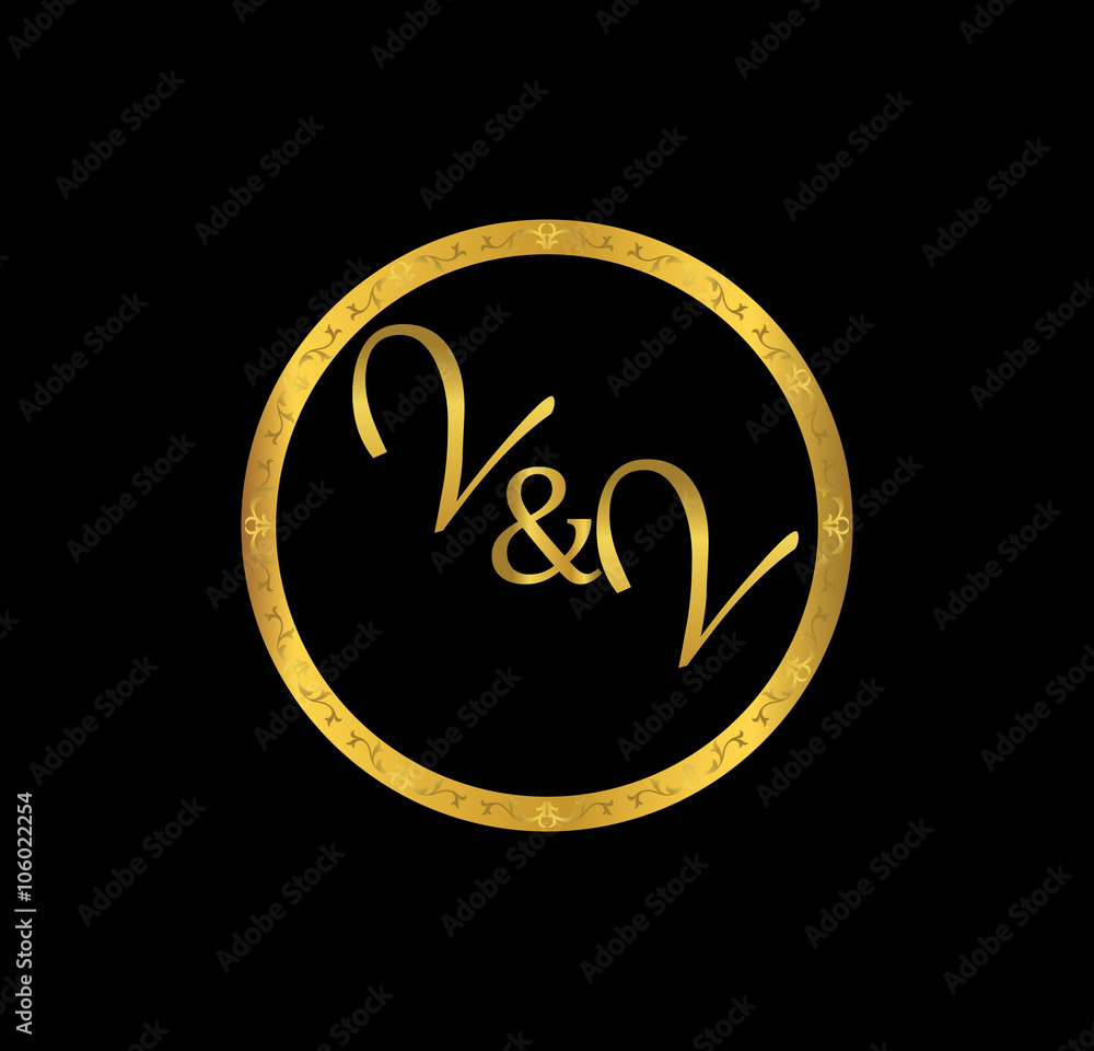 VV initial wedding in golden ring VV initial wedding in golden ring