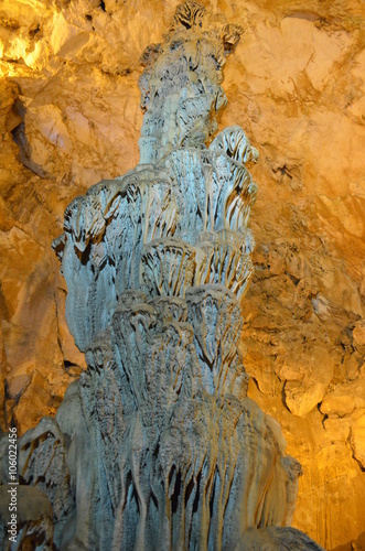 Inside the Ispingoli Cave karst in Sardinia Italy photo