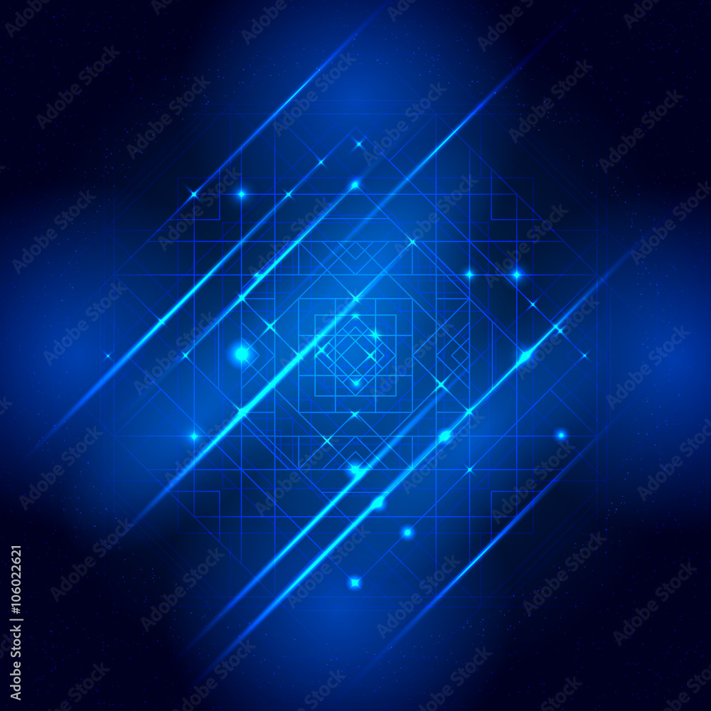 mandala background - blue geometric mandala on a black background. vector illustration mandala background - blue geometric mandala on a black background. vector illustration